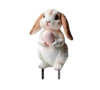 Piquet de jardin créatif en forme de lapins pour festival, décoration extérieure, pelouse, décoration saisonnière en PVC, accessoire résistant aux intempéries