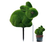 Piquet de jardin du lapin - Décoration de lapin de 22 cm, enseigne pour pelouse, dècoració de la maison du printemps | Art banal vert de la cour deł Cònejo pàra el pàtio del Porch