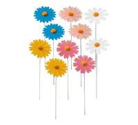 Piquet de jardin en forme de marguerite, piquets de décoration de cour, installation simple pour cour, pelouse, allée et patio pelouse