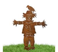 Piquet De Jardin Épouvantail Vintage en Fer Patiné, Épouvantails De Jardin en Métal, Ornement De Pelouse pour La Saison De Récolte d'automne pour Saison des Récoltes, Automne, Patio, Pelouse, Allée