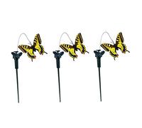 Piquet de jardin papillon solaire, 3 pièces, décor flottant de 15.7 pouces, papillon à énergie solaire pour cour, décoration pelouse