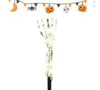 Piquet de Jardin Squelette - Décorations Crânes Halloween,Lumière Solaire Bras Réaliste Accessoire Cimetière pour Allée Jardin Extérieur