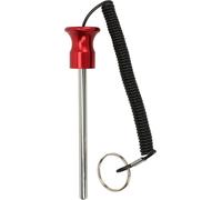 Piquet de musculation magnétique 8x125mm avec pull -corde -sélecteur pour accessoires de musculation exercice rouge