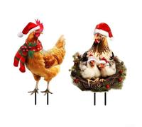 Piquet de pelouse en forme de coq en métal avec durabilité réaliste et à base de fer pour une utilisation en plein air dans le jardin, la cour et la terrasse sans besoin d'ancrage supplémentaire
