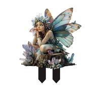 Piquet de plantes en acrylique de style vintage - Forêts mystiques - Sculpture de fées - Durabilité - Décoration de cour pour intérieur et extérieur - Décoration de table romantique