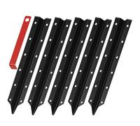 Piquet de poteau de clôture - Kit robuste 42 x 6 cm, fixateur de support en métal, piquets de réparation en bois inclinés 5 pièces avec vis | Kit de réparation de clôture extérieure Durable pour jardi