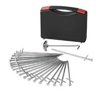 Piquet de roche 23 cm Metal avec tige transversale soudée - Set de 20 pièces en coffret