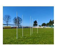 Piquet de slalom - POWERSHOT - Lot de 5 - Hauteur 172 cm - Pointe en acier résistante - Blanc