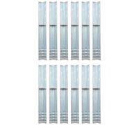 Piquet de sol en forme de L 12 pcs Acier galvanisé 5 x 5 x 50cm