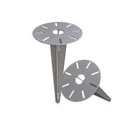 Piquet de sol pour éclairage de jardin Piquet de sol pour lampes Piquets de sol 30 cm, acier poudré, 8 trous de fixation, D 15 cm, lot de 2
