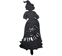 Piquet de sorcière étrange, insertion de sorcière hantée, panneau d'extérieur pour festival, Halloween, pelouses, accent étrange
