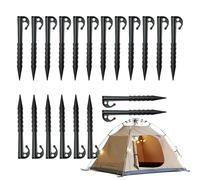 Piquet De Tente | 20 PièCes Piquets De Camping | Accessoires De Camping Solides pour Tente Jardin Voyage Débutant Fixation Pelouse Pique-Nique Baches Serre