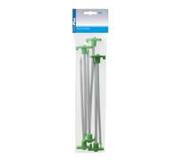 Piquet de tente 25cm Metal avec crochet en plastique Glow-in-the-dark 6 pièces en polybag
