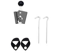 Piquet de tente de type lourd - Angles réglables - Avec pince de renfort pour le camping - Coupe-vent - Angles réglables