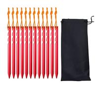 Piquet de Tente,Piquets de Tente,12 Pièces Sardines de Fixation,Piquet Tente Aluminium,Sardine Tente 18cm,Sardines Camping pour Bâche de Camping Bâche de Plage