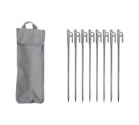 Piquet de tente robuste en acier inoxydable avec sac pour camping, plage, auvents et ancrages d'extérieur Piquet robuste pour piquets d'ancrage de camping