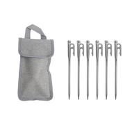 Piquet de tente robuste en acier inoxydable avec sac pour camping, plage, auvents et ancrages d'extérieur Piquet robuste pour piquets d'ancrage de camping