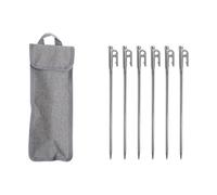 Piquet de tente robuste en acier inoxydable avec sac pour camping, plage, auvents et ancrages d'extérieur Piquet robuste pour piquets d'ancrage de camping