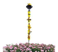 Piquet Décoratif en Forme d'abeille, Joli Piquet en Résine avec Bouchon Et Perles, Décoration De Jardin Idéal pour Pelouses, Terrasses, Jardinières Et Massifs De Fleurs (Noir)