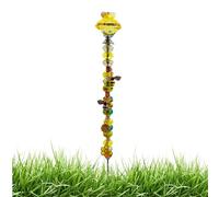 Piquet Décoratif en Forme d'abeille, Joli Piquet en Résine avec Bouchon Et Perles, Décoration De Jardin Idéal pour Pelouses, Terrasses, Jardinières Et Massifs De Fleurs (Jaune)