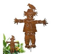 Piquet d'épouvantail en métal, Sculpture de pelouse d'épouvantail d'extérieur pour la Saison des récoltes d'automne, Patio, pelouse, allée