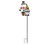 Piquet d'extérieur avec lumières solaires, piquets pour lampes solaires | Jolies lampes solaires de jardin de nain - Robinet vacillant, étanche, décoration artistique pour patio, hiver, Noël