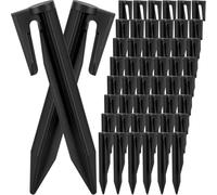 Piquet Fil Robot Tondeuse, 200 Pièces Piquet de Terre pour Câbles Périphériques Tondeuse Robot, Crochets de Terre en Plastique, Compatible avec Husqvarna, Gardena, Worx, Bosch, Yard Force