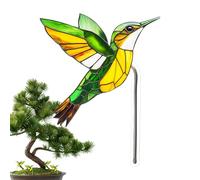 Piquet Jardin Oiseaux - Piquet Décoratif Oiseaux Acrylique,Ornement Fantaisiste d'Aménagement Paysager avec Effet Vitrail pour Conteneur de Fleurs pour Cactus et Orchidées