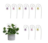 Piquet Lily Valley - Collection De Pics À Fleurs, Ensemble De Marqueurs Décoratifs Miniatures Pour Parterre De Jardin, Piquets D'embellissement De Pot À Faire Soi-même, Accent Floral Fantaisiste |
