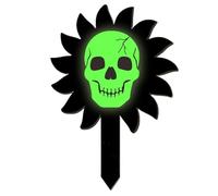 Piquet lumineux en bois pour Halloween - Décoration de jardin lumineuse, décoration saisonnière effrayante | Balise décorative pour allée, jardin, pelouse, entrée de maison hantée ou festival d'automn