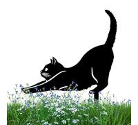 Piquet pour Chat Noir - Chat Noir D'extérieur | Piquet De Jardin | Piquets De Jardin en Métal | Décoration De Pelouse De Patio | Piquets De Chat De Cour | Piquets Décoratifs Forme De Chat