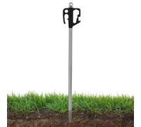 Piquet pour chien, ancrage avec sangle pour sol | Accessoire rotatif à 360° pour tente de camping avec ferrures en acier inoxydable pour jardin, entraînement, plage, pique-nique, aventure