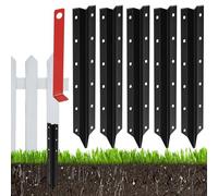 Piquet pour poteau de clôture - Entretien résistant des poteaux de clôture | 5 piquets de support pour bois incliné - Pour jardin, patio, entrée, trottoir, pelouse, ferme