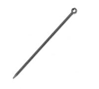 Piquet Sol Métal Double Pointe | Finition imprimée grise, Fixation perche, Pêche en bord , Pour propriétaires stands