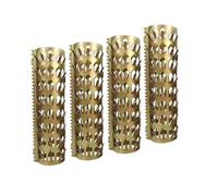 Piquets Anti-Escalade, 4 Pointes de sécurité dorées de 32 mm en Acier Inoxydable avec vis, pour la Protection des clôtures et des tuyaux de Drainage, Dissuasion Efficace Contre l'escalade