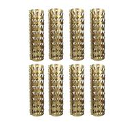 Piquets Anti-Escalade, Pics Anti-Escalade pour clôture et Tuyau de Drainage - Pics de sécurité défensifs en Acier Inoxydable, Lot de 8 (32 mm), doré - Filet de Protection Anti-Escalade avec