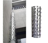 Piquets Anti-Escalade, Pointes Anti-Escalade pour clôtures de sécurité, Pointes de défense en Acier Inoxydable pour tuyaux de Drainage, kit de Protection Anti-Escalade doré de 8 pièces (80 m