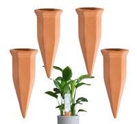 Piquets d’arrosage en terre cuite - Pointes d’arrosage automatique | Arroseurs automatiques pour | Lot de 4 irrigation avec bouteilles de vin, capacité de 90ml chacun, garde le sol humide 3 à