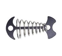 Piquets d'ancrage de terrasse coupe-vent en forme d'os de poisson, piquets de tente, boucles à ressort, corde de camping, facile à utiliser, ressort facile à utiliser