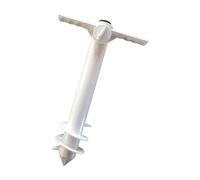 Piquets d'ancrage robustes et coupe-vent en ABS pour parasol avec trois piquets en spirale adaptés pour la stabilité en plein air, sable, camping, piquets en spirale ABS