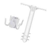 Piquets d'ancrage robustes et coupe-vent en ABS pour parasol avec trois piquets en spirale adaptés pour la stabilité en plein air, sable, camping, piquets en spirale ABS