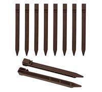 Piquets de Bordure de Paysage, Piquets D'ancrage de Paysage, Piquets de Sol Améliorés, Piquets D'ancrage, Piquet de Bordure de Paysage, Clous de Tente en Plastique Dur pour(30 pièces Marron)