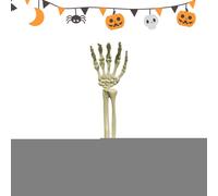 Piquets de Bras Squelette - Décor Crâne - Accessoire Cimetière Fantôme Réaliste Imperméable pour Allée Jardin Extérieur Arrière-Cour