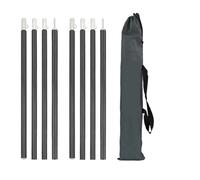 Piquets de Camping Poteaux de bâche réglables 2 m 1,9 en Alliage d'aluminium for auvent, Support Tente, bâtons légers for Camping Plein air(Black 1.9m)