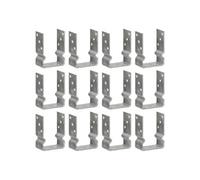 Piquets de clôture 12 pcs Argenté 10x6x15 cm Acier galvanisé