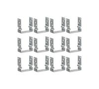 Piquets de clôture 12 pcs Argenté 14x6x15 cm Acier galvanisé
