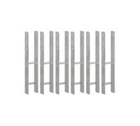 Piquets de clôture 6 pcs Argenté 10x6x60 cm Acier galvanisé