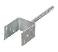 Piquets de clôture 6 pcs Argenté 8x6x30 cm Acier galvanisé