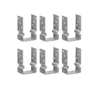Piquets de clôture 6 pcs Argenté 9x6x15 cm Acier galvanisé