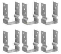 Piquets de clôture 6 pcs Argenté 9x6x15 cm Acier galvanisé